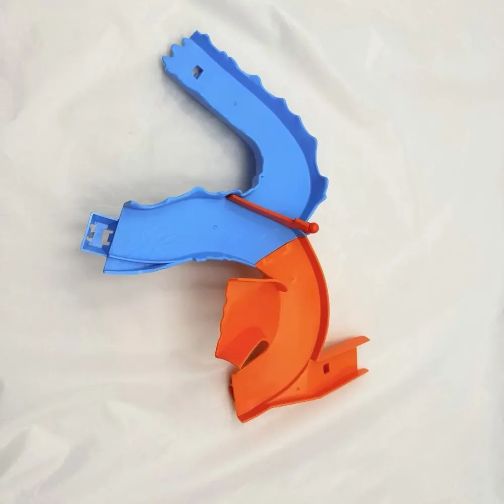 Hot Wheels Ultimate Gator Car Wash Curved Bank Blue & Orange Track Red Gate Chan
